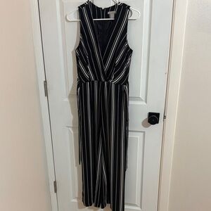 H&M Monochrome Striped Jumpsuit